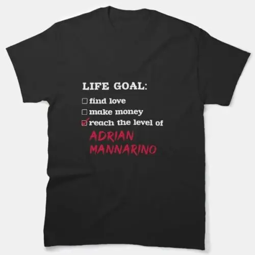 

Life Goal-Классическая футболка Адриана маннарино, футболка унисекс, S-5Xl