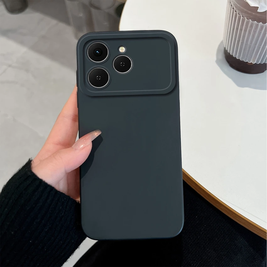 Luxury Solid Color Matte Silicone Dust-Proof Phone Cover Case