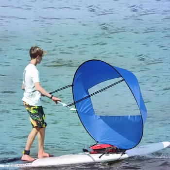 Sup Surfboard Accessories Downwind Paddle Inflatable Canoe Drag Sail Kayak Accessories With Transparent Window Folding Thruster 1