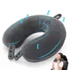 Memory Foam U-Shaped Pillow with Hidden Zipper Wear Resistant Friendly to Skin Ergonomic Design Solid Color Neck Support Travel 4