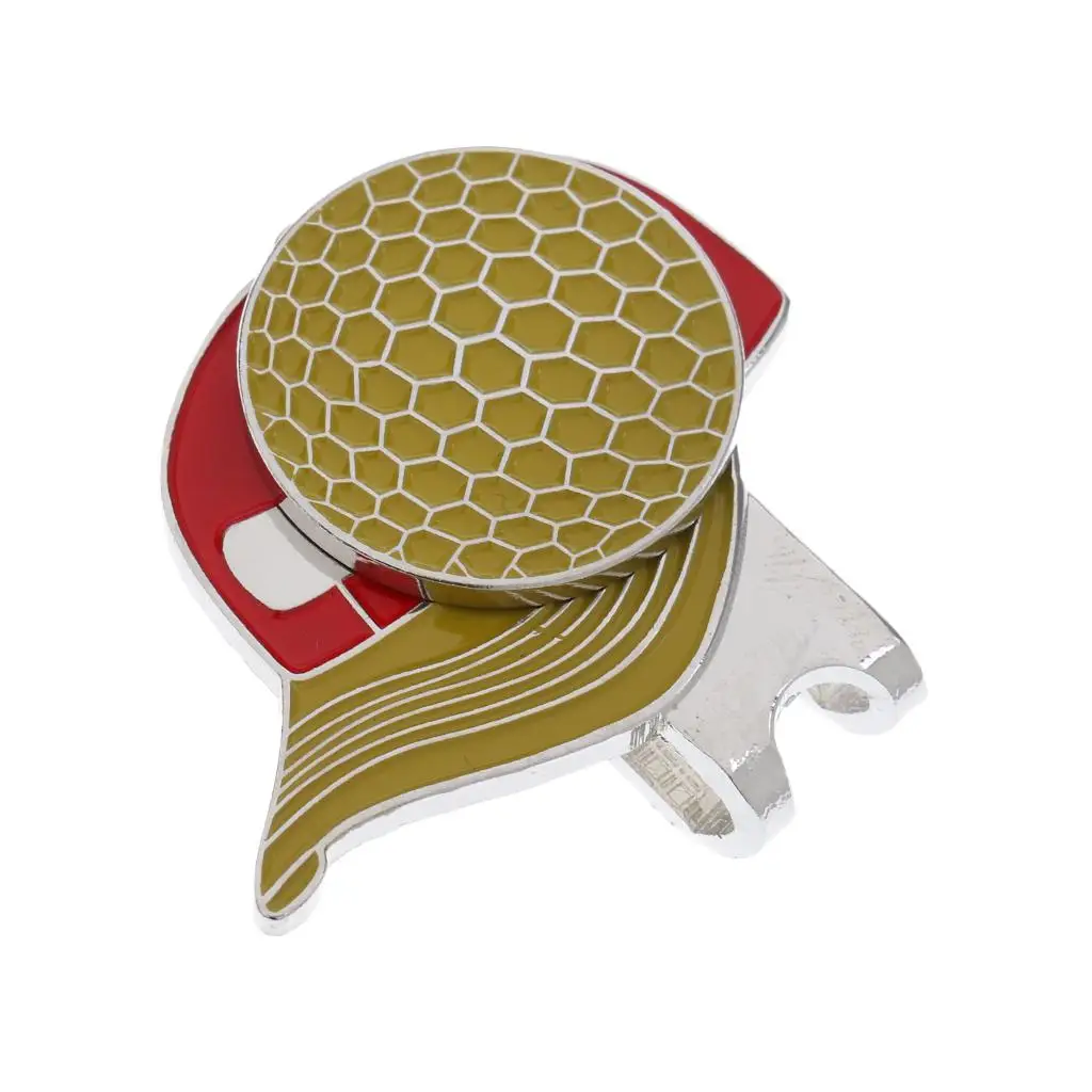 Golf Visor / Hat Clip with Magnetic Detachable Ball Marker Pocket Size