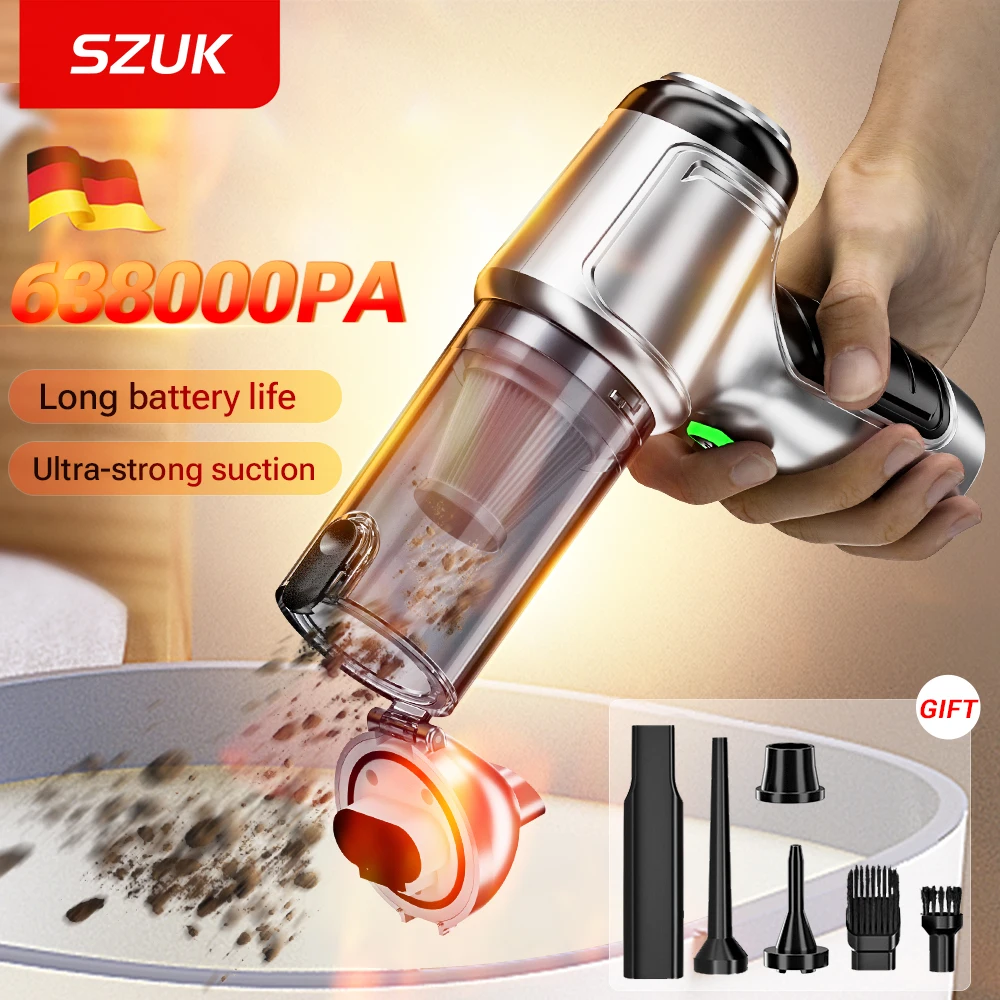 SZUK Car Vacuum Cleaner 638000Pa Wireless Mini Handheld Cleaning Machine Powerful Portable Blower Vacuum Cleaner Car Home vacuum cleaner handheld vacuum cleaner wireless vacuum cleaner portable vacuum cleaner