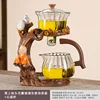 Glass Tea Set Home Kung Fu Tea Cup Lazy Person Magnetic Suction Brewing Tea Pot Magical Tool Tea Drinking Office Reception 5