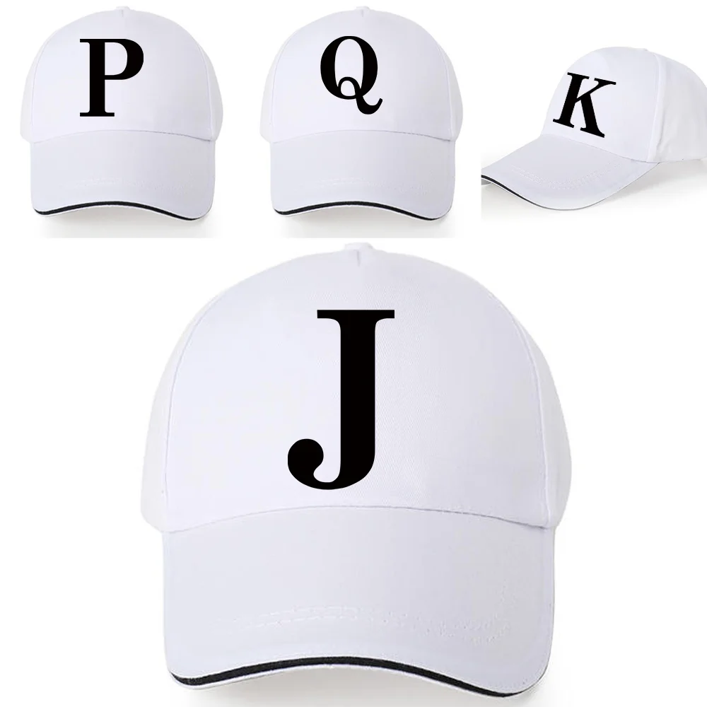 

White Letter Print Baseball Cap White Wild Hip-hop Hat Hipster Must-have Peaked Cotton Cap Dad Men Casual Summer Outdoor Sun Hat