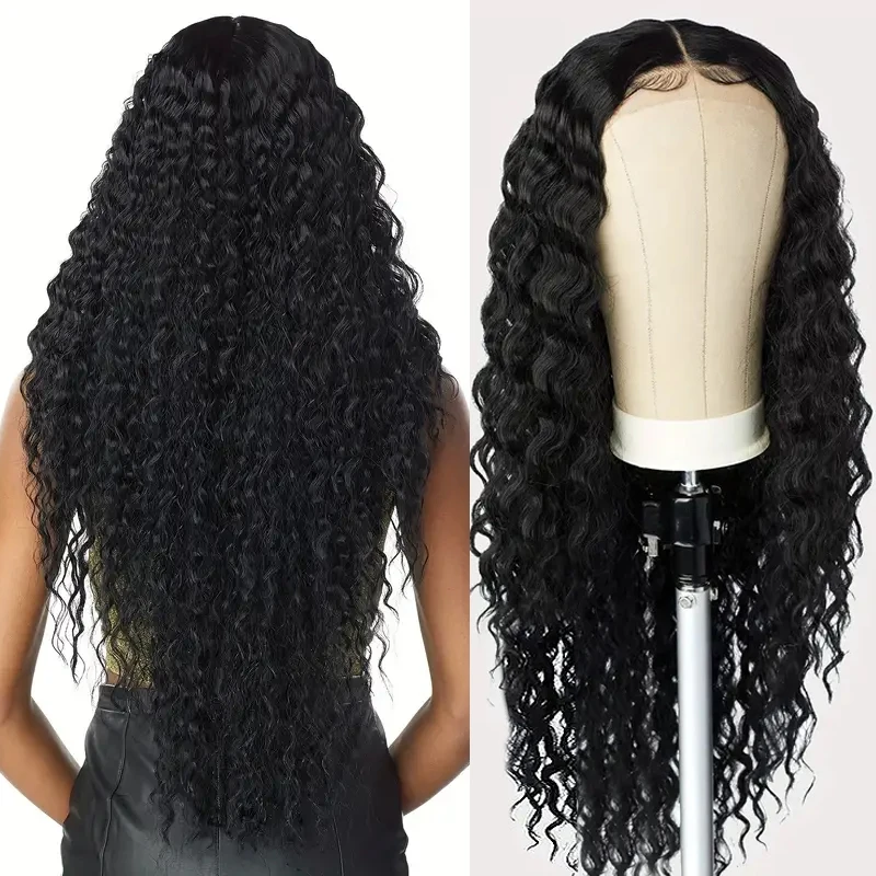 Perruques Br&eacute;Siliennes En Promotion Femme Glueless Loose Deep Wave Frontal Wigs 13x6 Hd Lace Front Wig Human Hair Ready To Wear