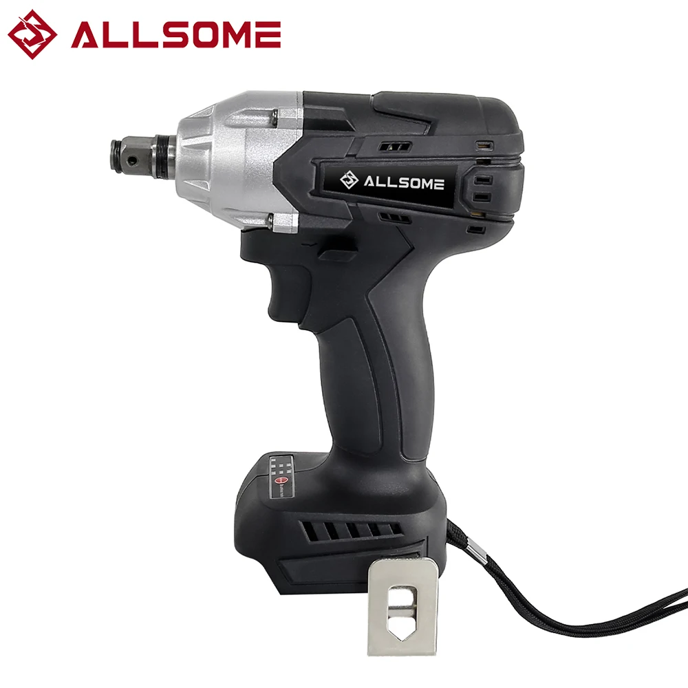 Allsome 21V MAX Cordless Impact Wrench with Belt Clip, 1/4-Inch, Tool Only