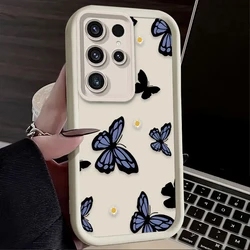 Blue Purple Butterfly Phone Case - Elegant Back Etui - S22 (1)