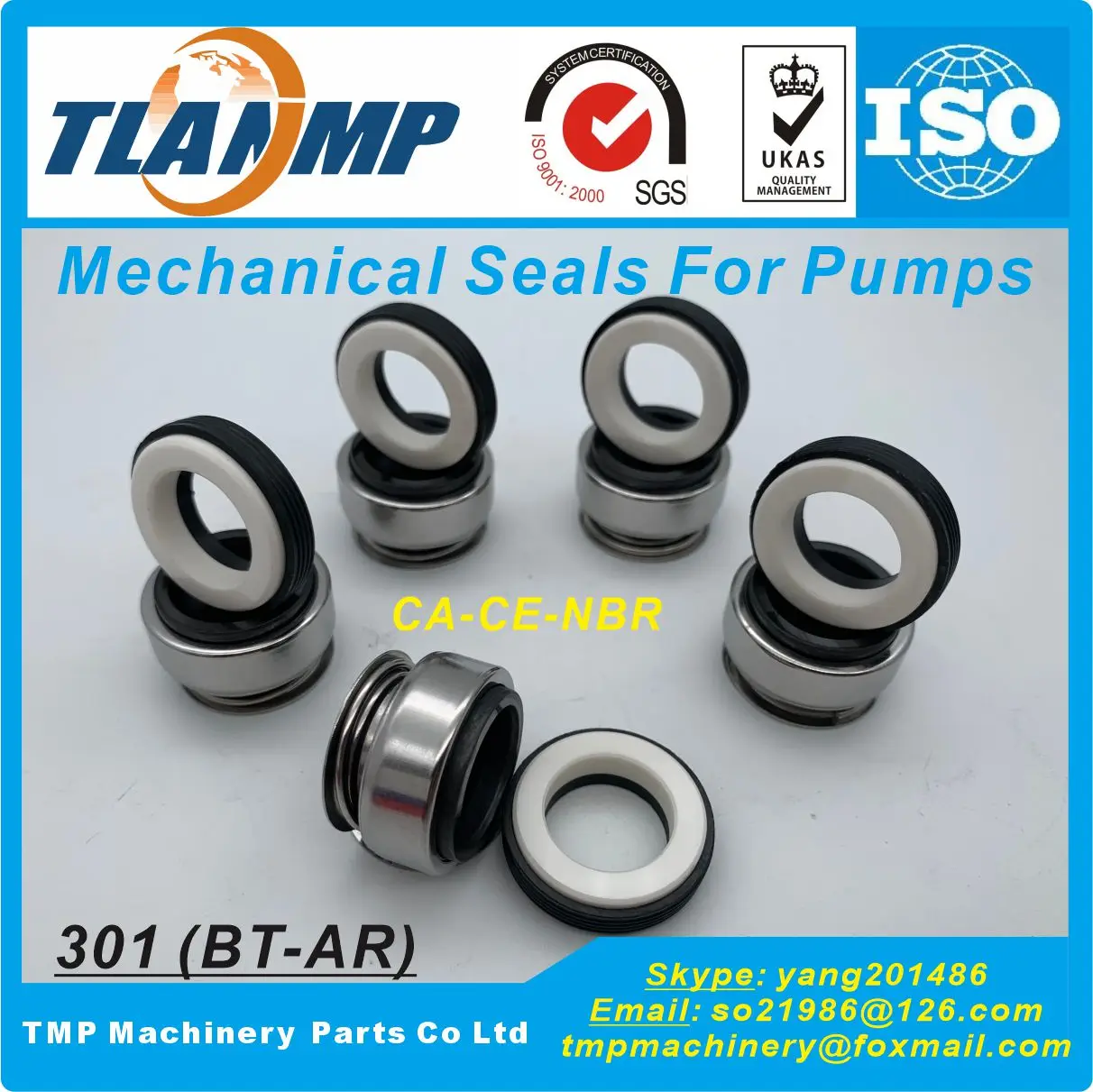 펌프용 TLANMP 기계식 씰, BT-AR 도장 동일, 재료: 탄소, 세라믹, NBR, 301-6 (BT-AR-6)