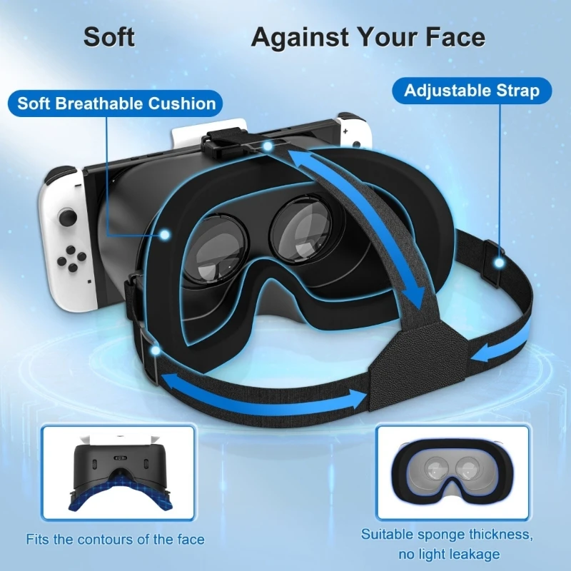 Headsets Glasses For N-Switching &N-SwitchingOLED Switching Adjustable Lens Headband for Users Gaming Enthusiasts H8WD