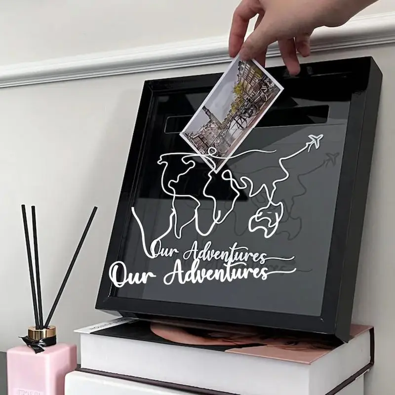 

Adventure Archive Box Memory Display Case Adventure Archive Shadow Box Ticket Collection Case For Travel Photos Movie Tickets