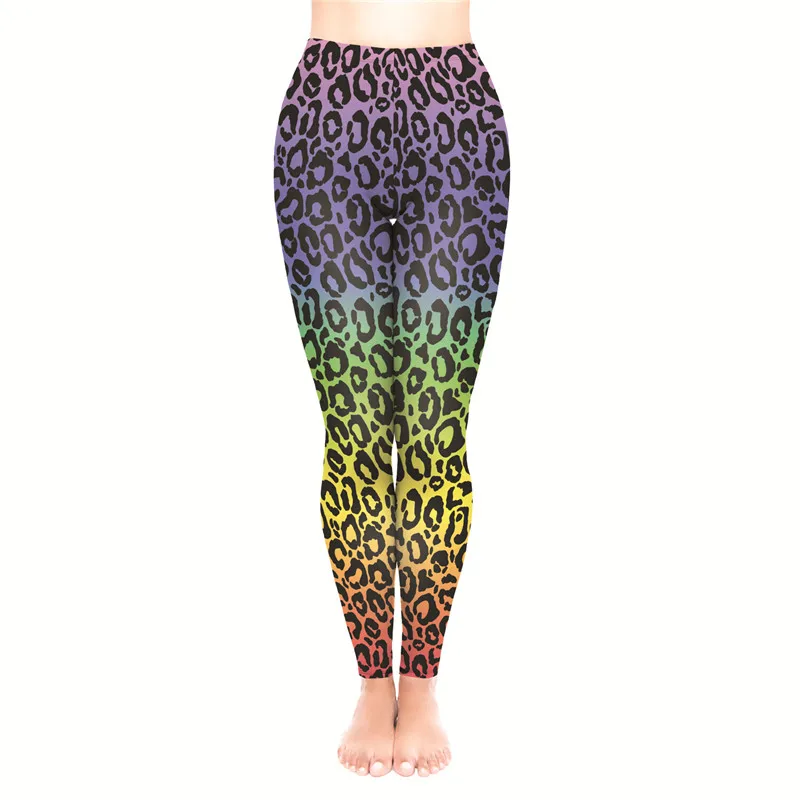 

DeanFire Comfortable Rainbow Panther Print Fitness Leggins Sexy Silm Pants Ankle Length Women Leggings