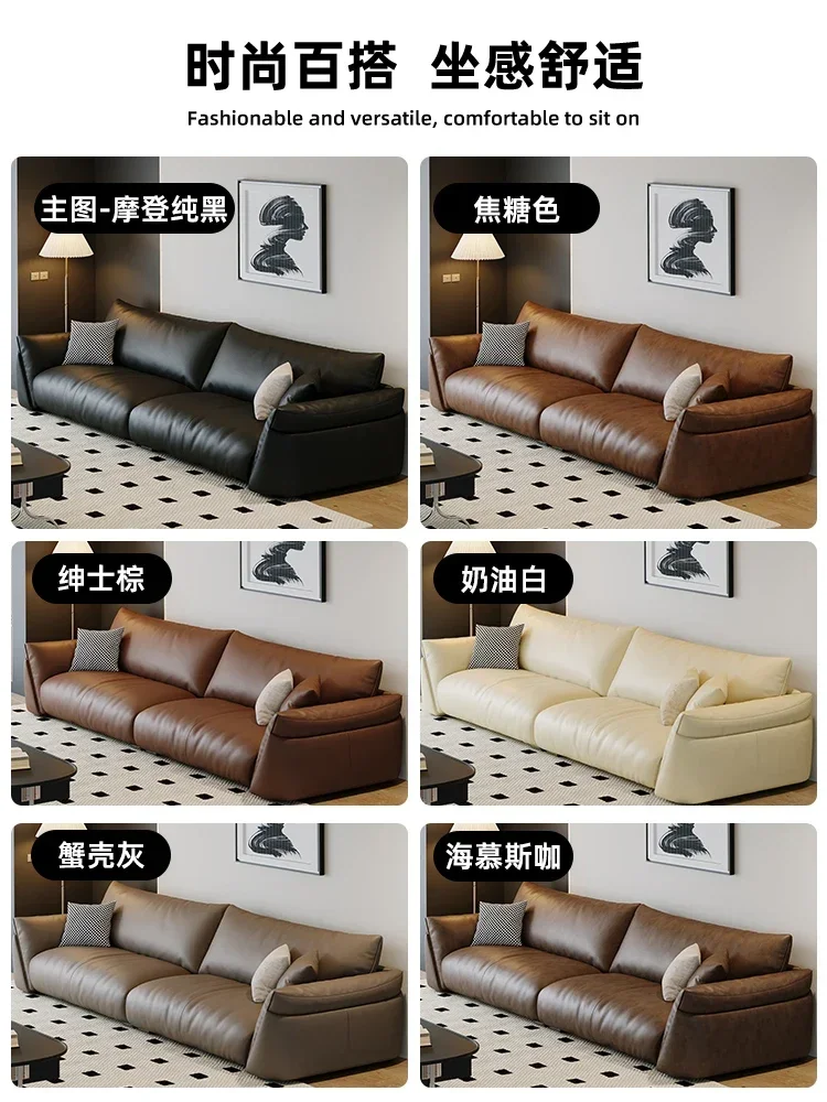 

Роскошный кожаный диван в минималистическом стиле, прямой строчный однострочный телефон