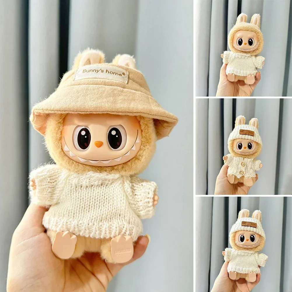 For Labubu clothes Accessories Black and white sweater set Can be paired with hats and glasses Can enhance labubu's temperament 3