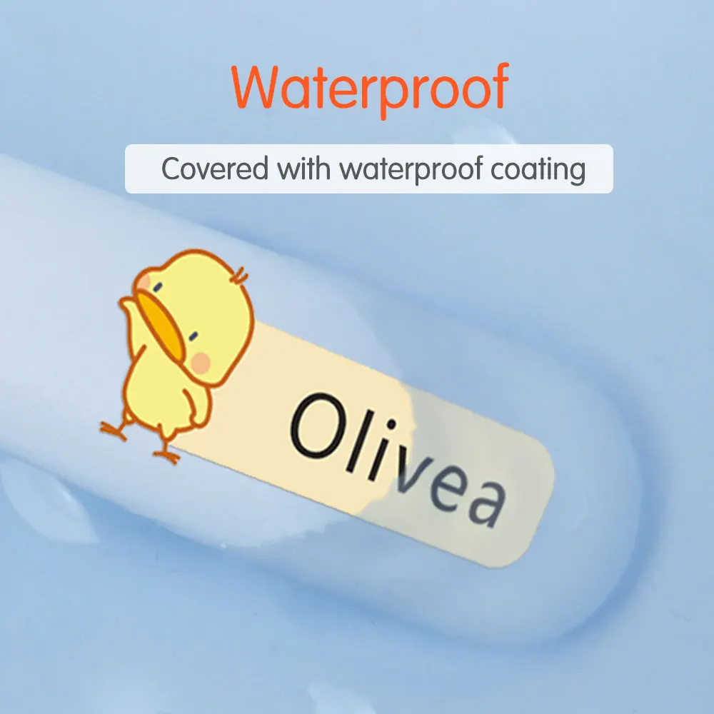 Transparent Sticker Label Sticker Multi Size Personalized Name Decal Sticker In Hebrew Customize Self-adhesive Waterproof Label Children Stationery School Office
