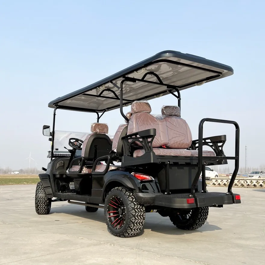 

Off Road Tire Electric 48v Motor 4kw 5kw 4 6 Seater Lithium Batteries Street Golf Cart Buggy