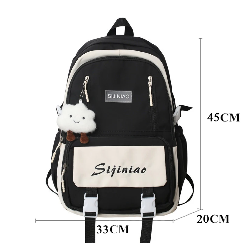 Girls High-capacity Schoolbag High School Fashion Waterproof Backpack Women Cute Travel Mochila Nylon Laptop Rucksack