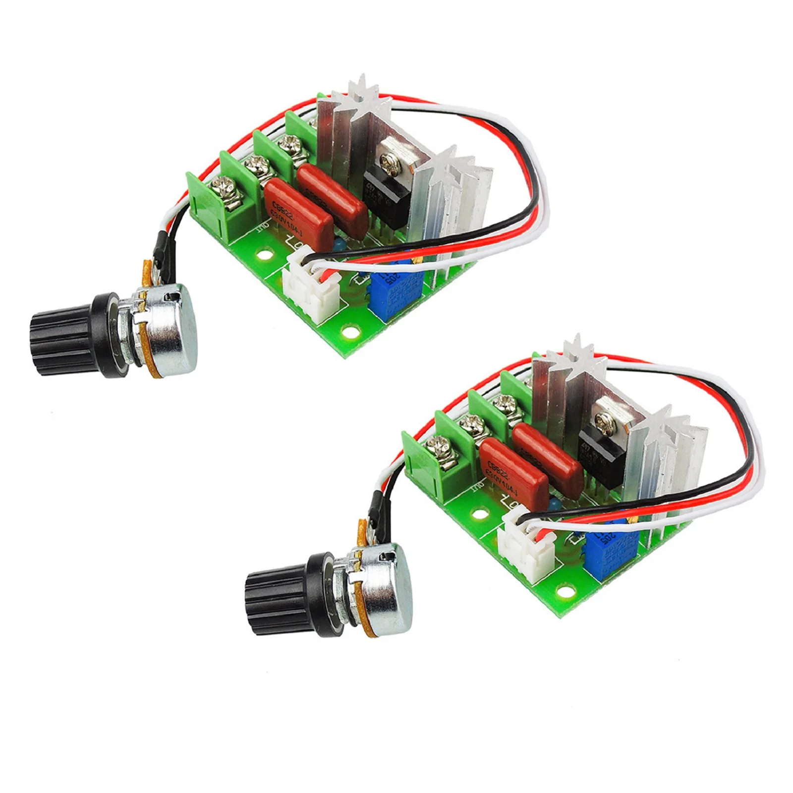 

2Pc Motor Speed Controller With Speed Regulator Knob 2000W SCR Voltage Regulator Dimming Speed And Temperature Automation Motors