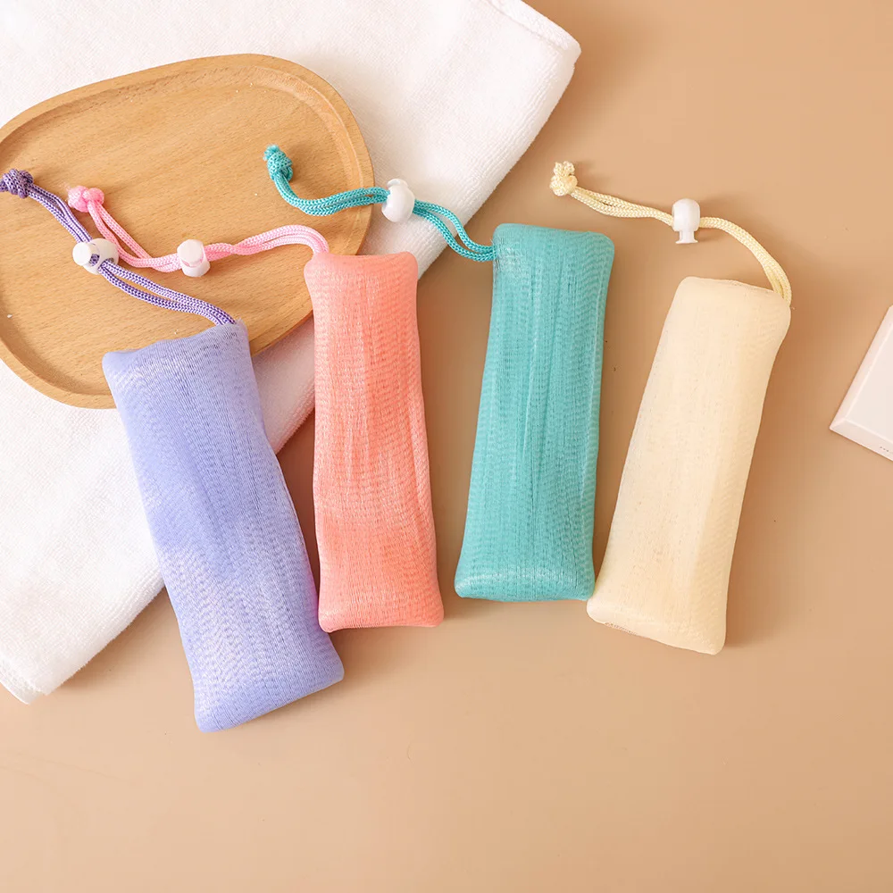 2 Pcs Travel Soap Bags for Dry Shower Washcloth Net SaverBathroom Mesh Bath Peeling Bag Products Pouch The Body Cleaning Sponge 4