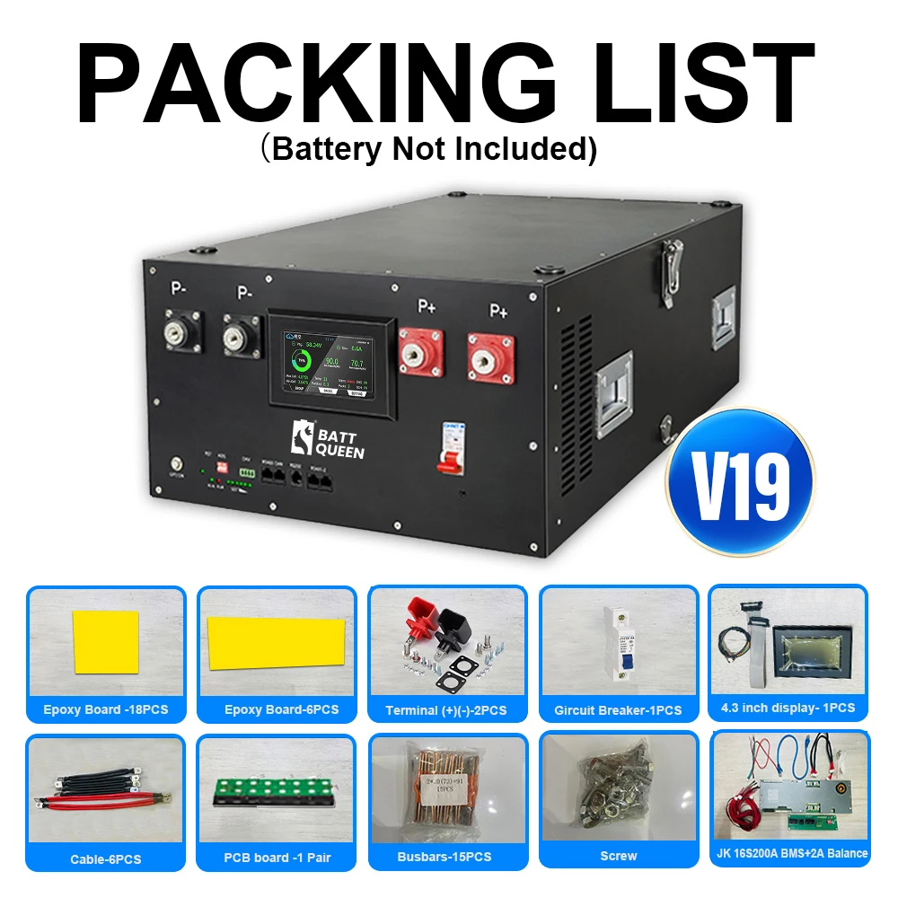 폴란드 세플로스 V3 V4 JK BMS 배터리 박스 12V 48V 105AH 280AH 304AH 314AH DIY 키트 15kWh 16kWh 태양광 시스템용 VAT 무료 EU DDP