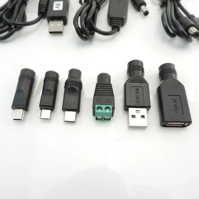 USB DC 5V Auf 8.4V / 9V / 12V 5.5x2.1mm Stecker Netzteil Step-up  Adapterkabel