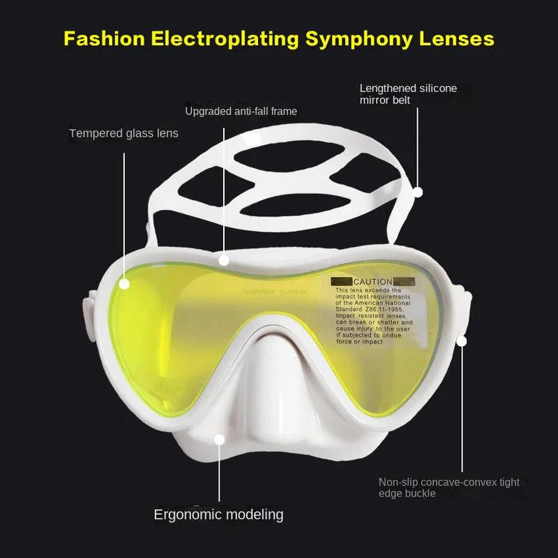 Professional Silicone Scuba Diving Mask Breathing tube Anti Fog Tempered Glass Swimming Snorke Set for Water Sport