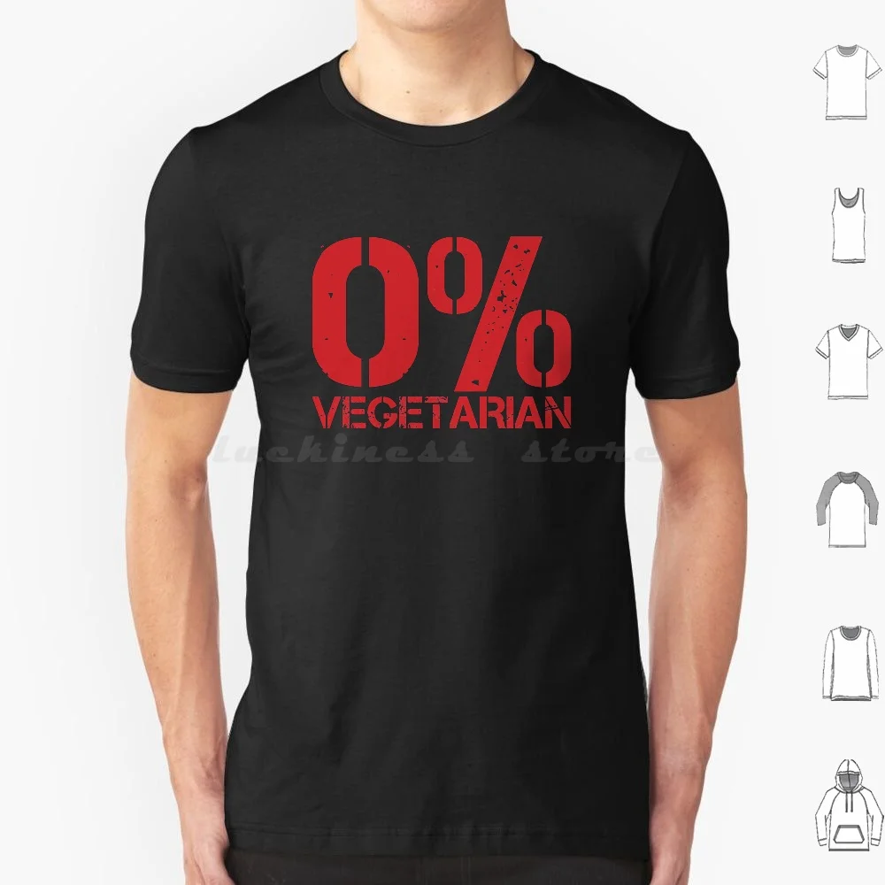 0%-Divertente Mangiatore Di Carne Carnivore-Bbq Keto T Shirt Big Size 100% Cotone 0 Zero Percento Divertente Mangiatore Di Carne Carnivore Bbq Barebeq