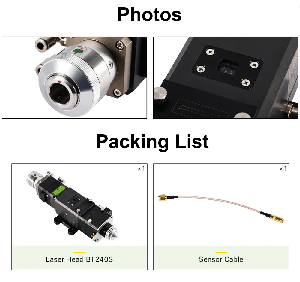 HUNST Raytools 0-3KW BT240S Faserlaser-Schneidkopf mit Manueller Fokussierung für QBH Metall-Laserschneidemaschine – Detail 6