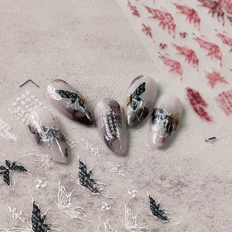 

[Meow.Sensei] Butterfly Thin Transparent Nail Sticker Atmosphere Nail Sticker Ornament Ts-3571 Konggu Butterfly