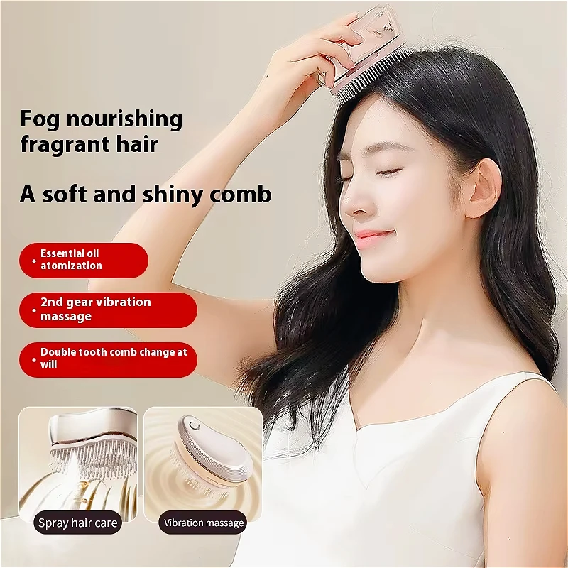 Electric massage comb double massage scalp vibration massager for nourishing hair and preventing hair loss treatment