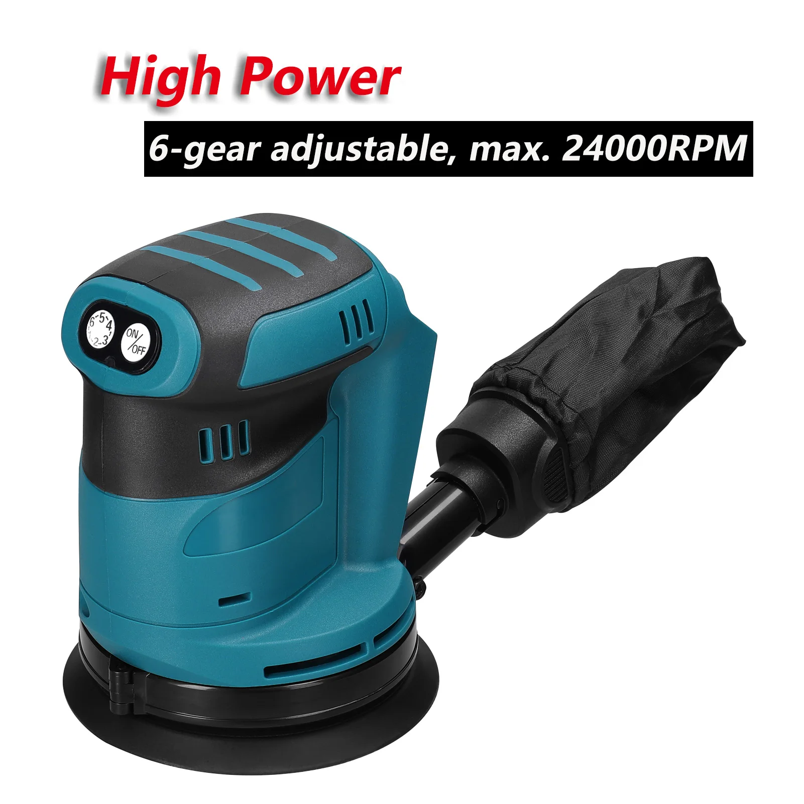 125mm Brush Motor Cordless Orbital Sander Wood Grinder Wood Metal Waxing Polishing Grinding Machine for Maki ta 18V Battery Tool