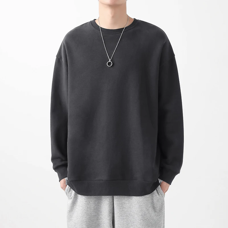 Autumn Men's/Women's Sweater Coats Casual Cotton Sweatshirts Male Round Neck Fashion Solid Color Mens Clothing Outerwear