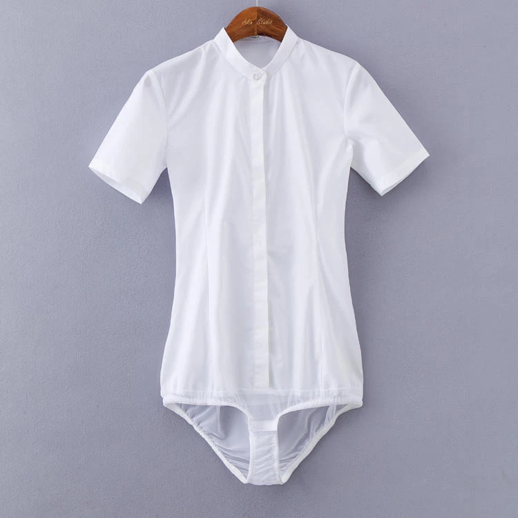 Semplice body con chiusura a bottoni - Nero + bianco