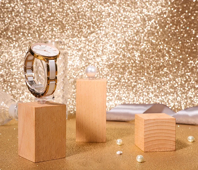 Wooden Walnut Watch Display Stand Bangle Holder Watch Organizer for Jewelry Showcase Store Counter C Watches Showing Rack