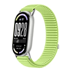 Braided Nylon Strap - Comfortable & Breathable Wristband - Original Belt Accessory - Mi Band 10 (Green shoots)