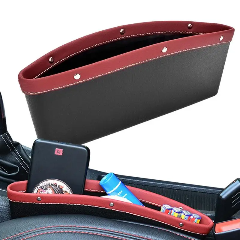 

Seat Gap Filler Universal Car Seat Gap Organizer Car Seat Side Storage Pocket Seat Crevice Storage Box for Key phone Wallet Coin