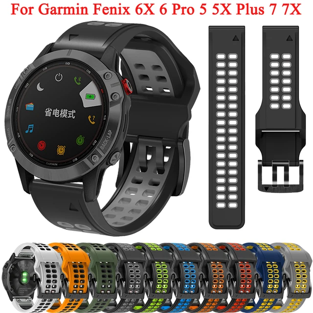 26MM Silicone Watchband Strap Bracelet Pour Garmin Fenix 6X/5X Plus/3  HR/D2Bravo