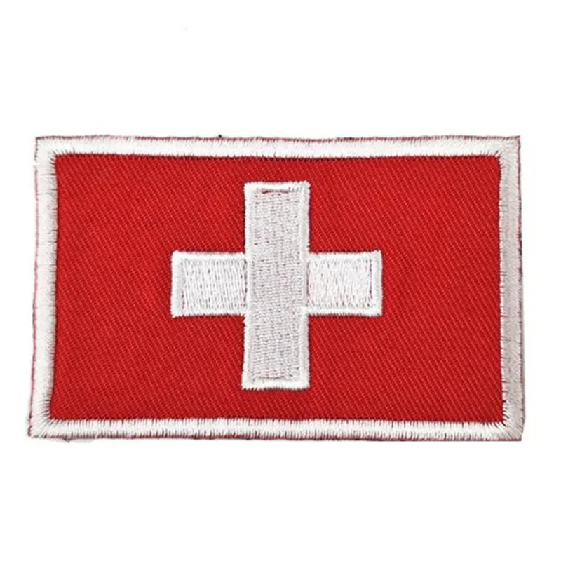 

Embroidery Flag Badges Hook and Loop Switzerland patch for clothes Cap Backpack Deal with it Strange things Stickers