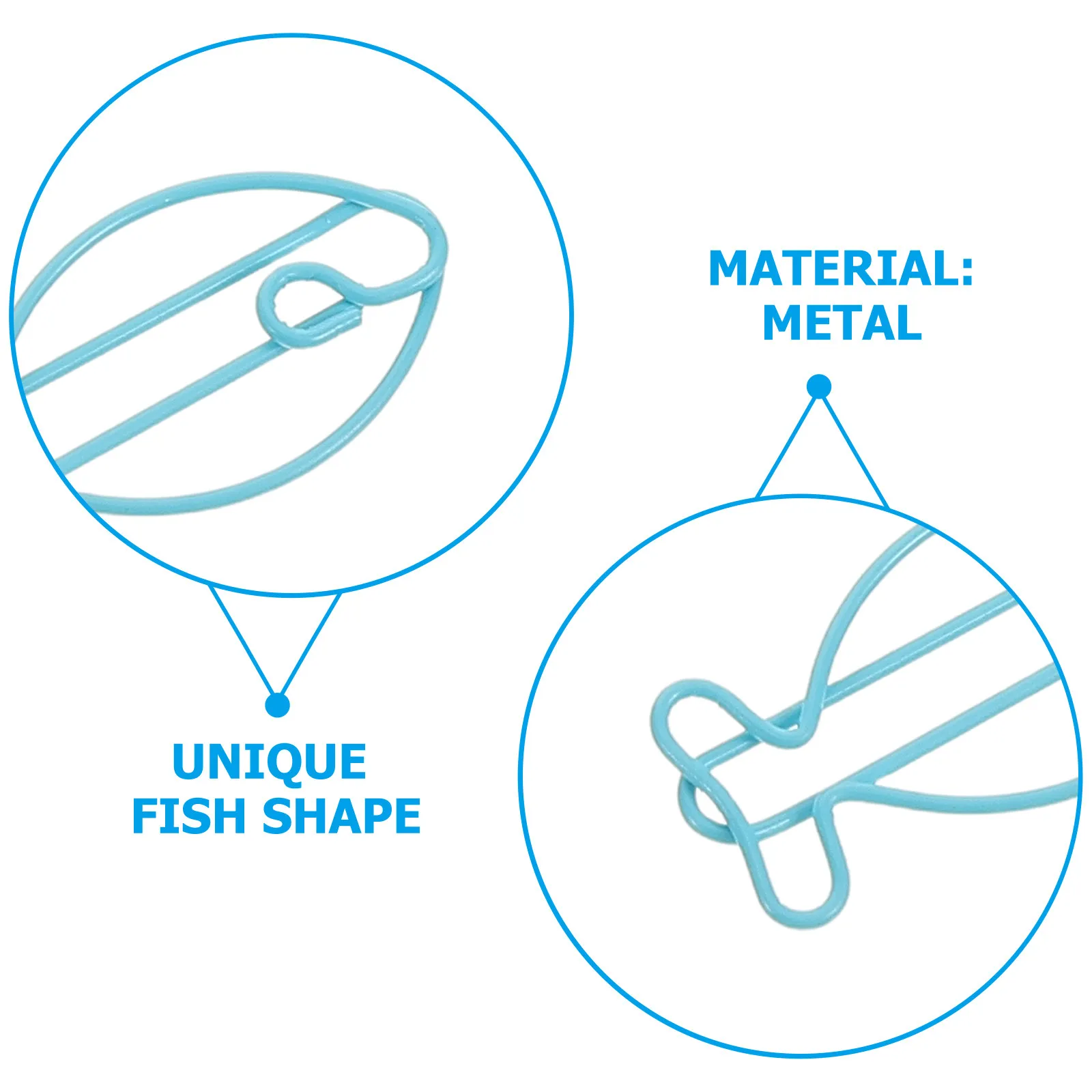 30Pcs 크리 에이 티브 동물 종이 클립 사무실 학교 문서 조직을위한 물고기 모양의 금속 클립 장식 종이 클립