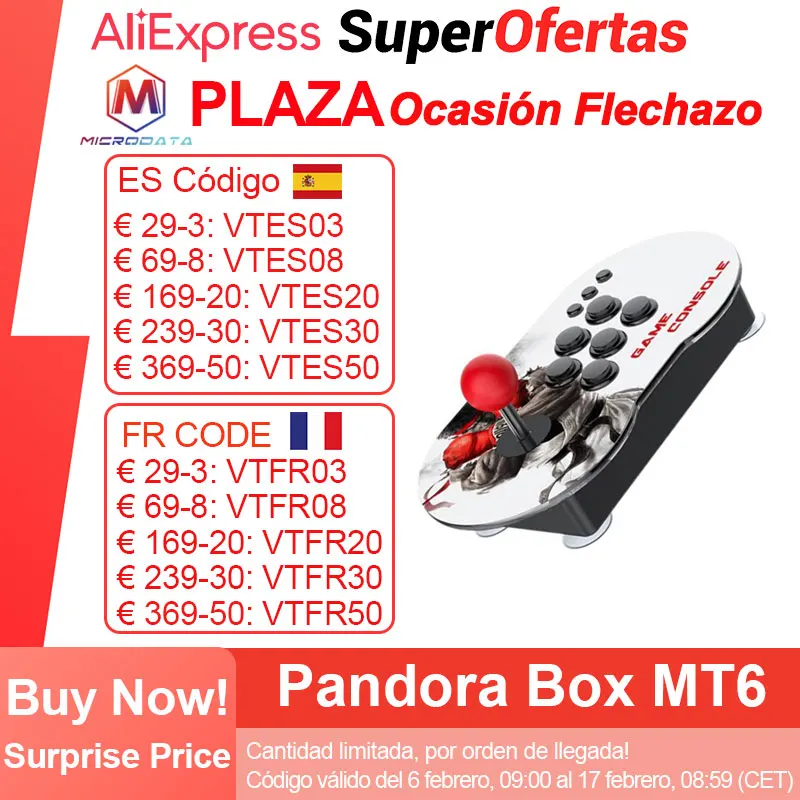 Pandora Box Mt6, Console Retrò Arcade Video Arcade Machine, Joystick Arcade, 15000 Giochi Più Verificati, Dual Host