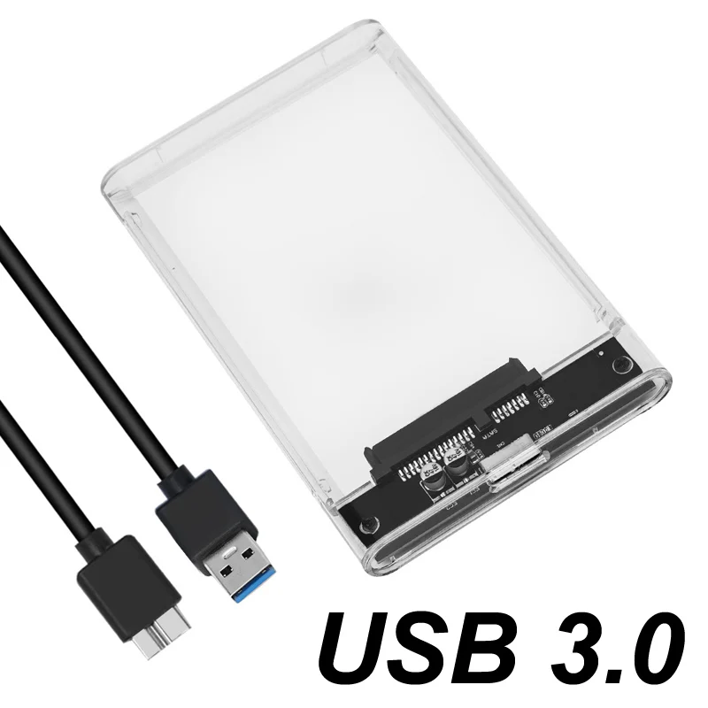 Caixa de Disco Rígido Externo Transparente Caixa Ssd sem Ferramentas Usb tipo c Gen2 10 Gbps 5gbps Sata Iii Uasp 2.0 3.0 3.1 2.5 - Imagem 4