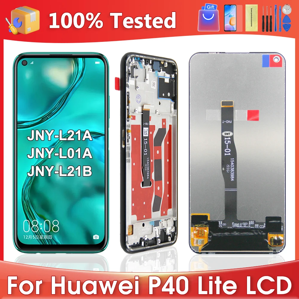 

6,4 дюйма для HUAWEI P40 Lite, оригинальный Nova 7i Nova 5i Nova 6 SE, зеркальный ЖК-дисплей, сенсорный экран, дигитайзер в сборе, замена