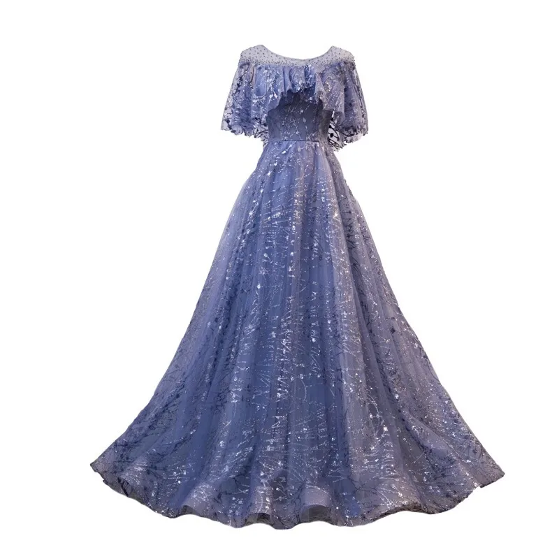 Quinceanera Dress A Line Lace Sequined Floor Length Spring Evening Female Customized