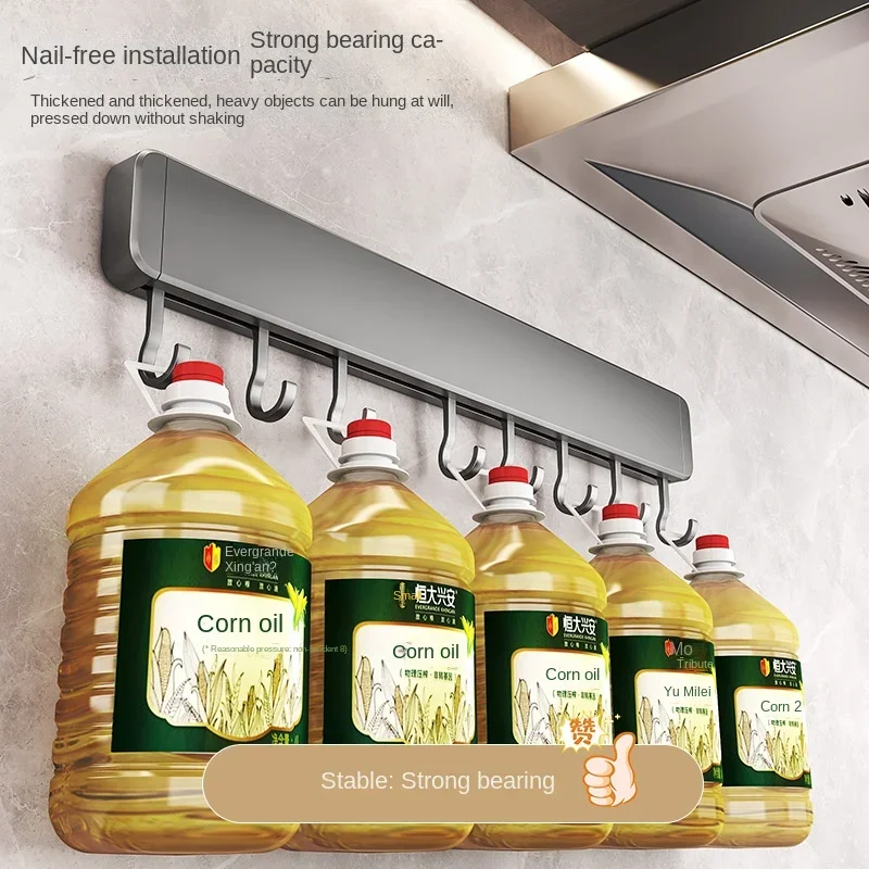 Kitchen Utensil Organizer Hooks Rack Storage shelves Wall Mounted Spoon Holder Accessories