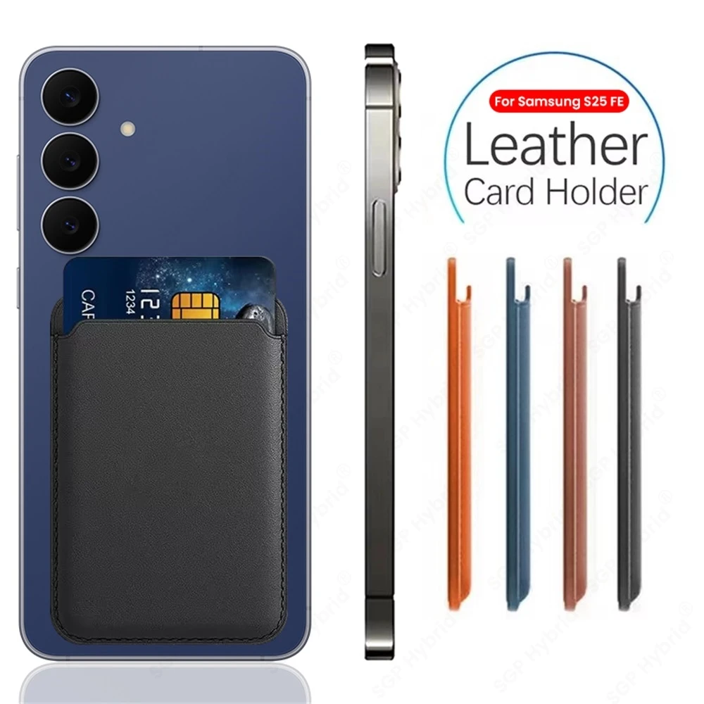 Magnetic Leather Wallet Case with Card Slot Holder