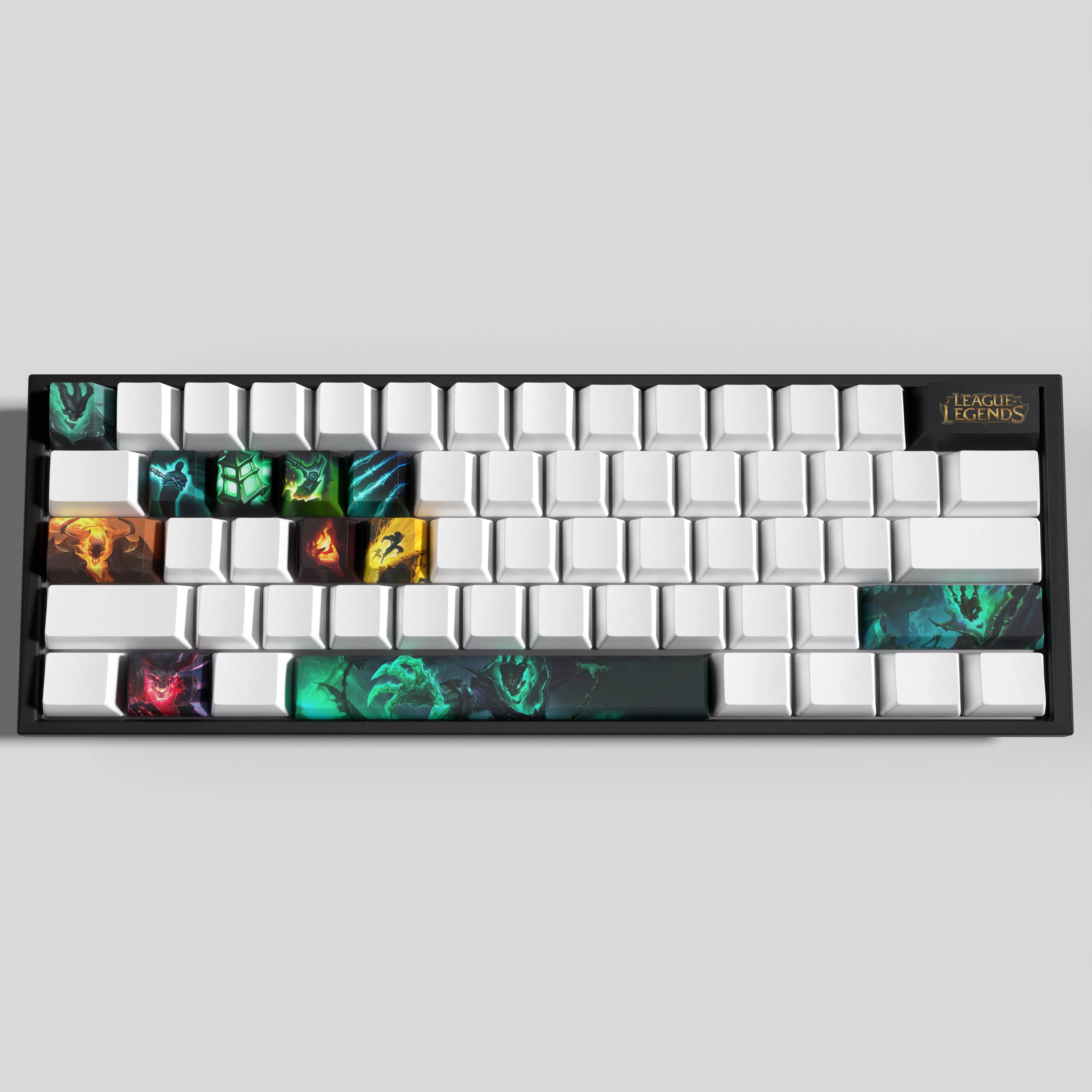 League of Legends Thresh Game Keycaps Perfil Oem Pbt Dye Sub 12 Chaves - Imagem 2