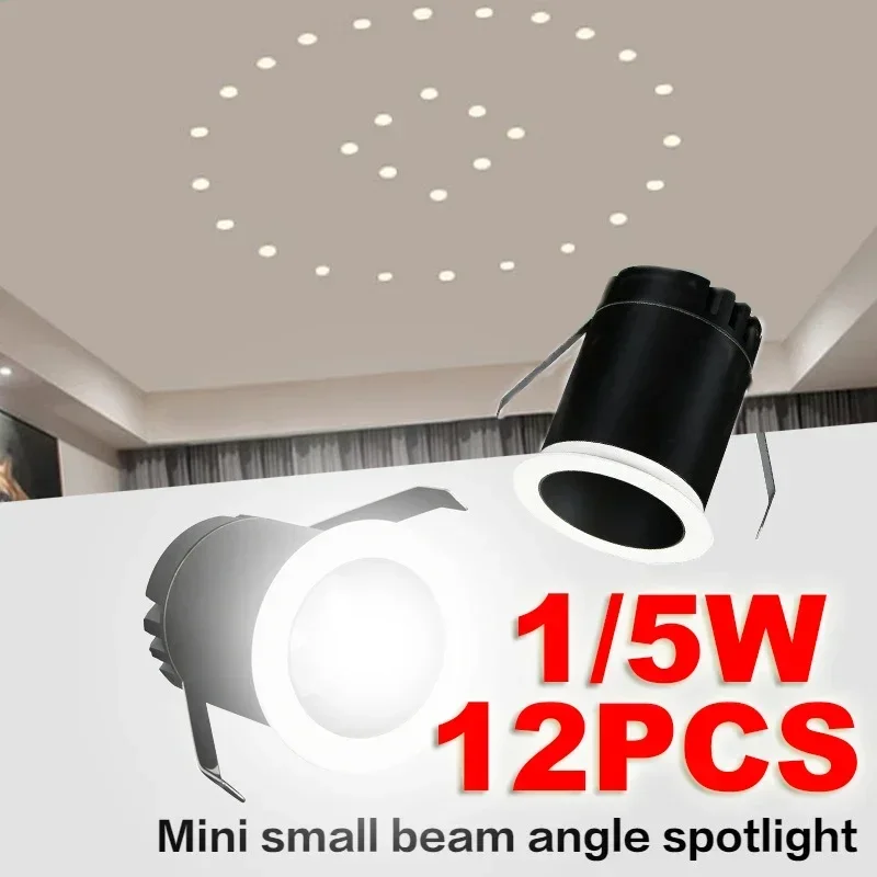 Anti-glare Mini LED Downlight Spotlights 1W/5W Recessed ultra-thin COB Sky Flower Lamp Cabinet Home Lighting