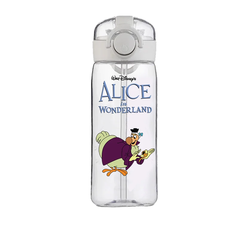 400ML Disney Alice in Wonderland School Girl Cartoon Anime Cup Plastic Sports Cup Children Casual Gift water cup