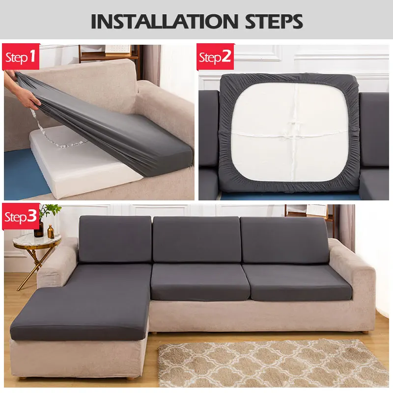 Waterproof Sofa Cover Stretch Seat Cushion Covers Sofa Slipcover For Living Room L Shaped Couch Cover Protector Cover For Home 6
