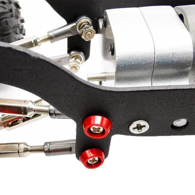 【Hot Cake】80Pcs Metal Connecting Rod Screw Gasket Shim Washer Rest For WPL C14 C24 C34 C44 MN D90 D91 D99S RC Car,Red