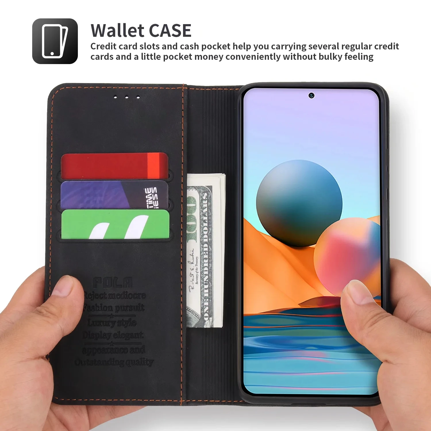 Leather Phone Case Leather Case For XiaoMi Redmi Note 12 11S 11 10S 10 Pro Plus 13C Flip Cover Mi Poco F5 X5 5G M6 Pro X4 X3 GT F4 F3 M5S Wallet